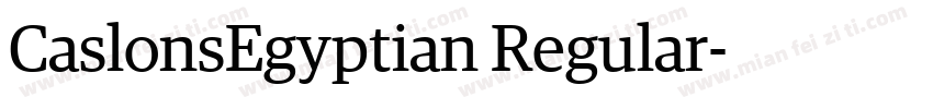 CaslonsEgyptian Regular字体转换